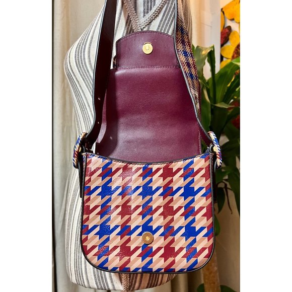 ♦️♦️ TORY BURCH AUTHENTIC PLAID SAWYER HANDBAG ♦️♦️ - Picture 11 of 16
